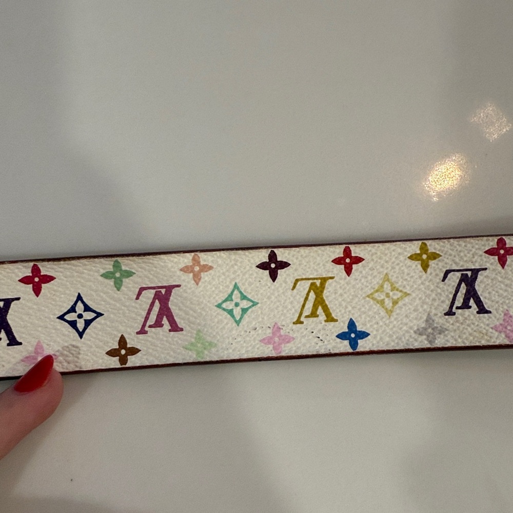 Louis Vuitton white multicolored belt - Picture 8 of 8